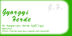 gyorgyi herde business card